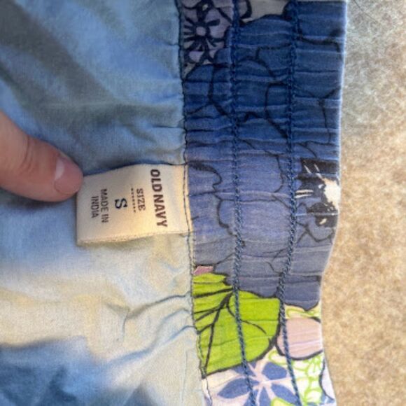 Old Navy Blue and Purple Floral Skirt Size Small - Picture 5 of 7